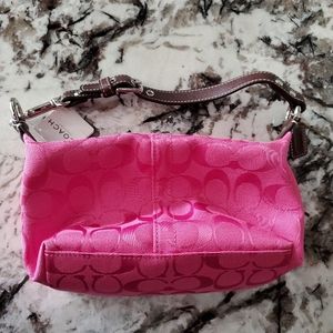 Magenta small Coach purse